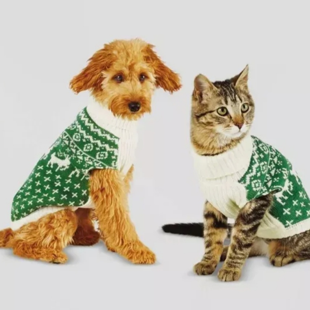 Pet sweater, medium,  green